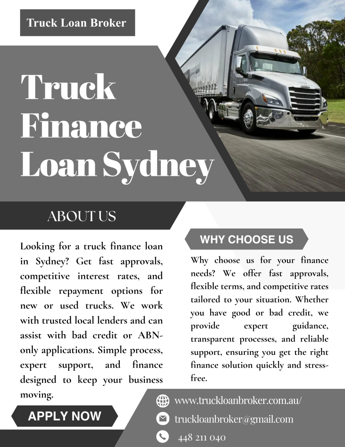 Truck Finance Loan Brisbane – Fast & Flexible Truck Financing for Semi-Trucks, Commercial Trucks & Fleets | Low Rates & Quick Approval